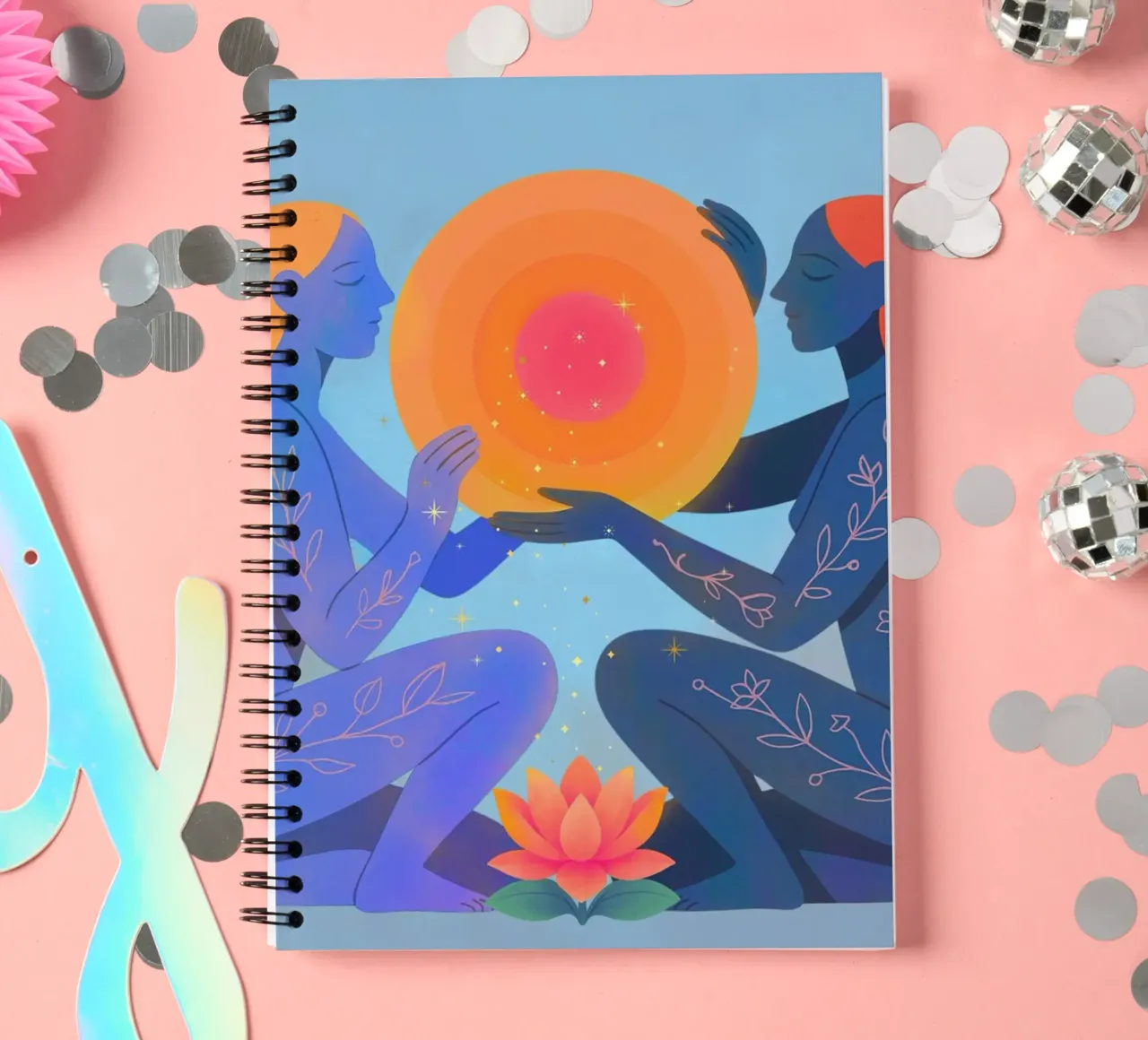 The light Between us spiral notebook by Taika Tori Art