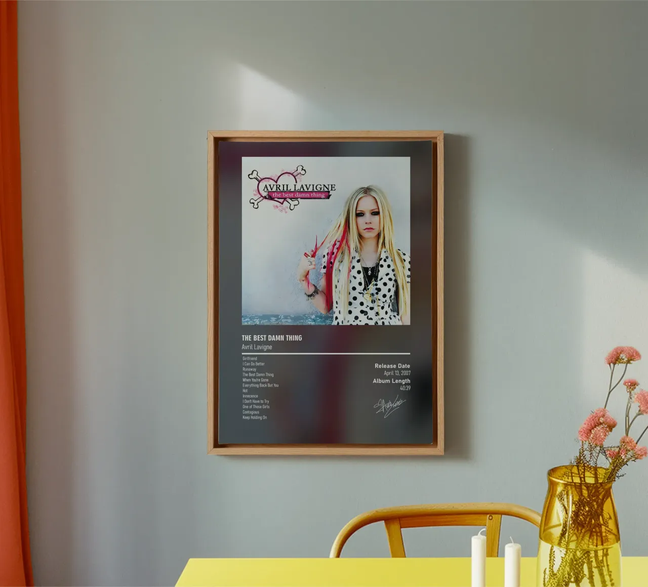 The Best Damn Thing by Avril Lavigne tela con Cornice a cassetta da DGUnder