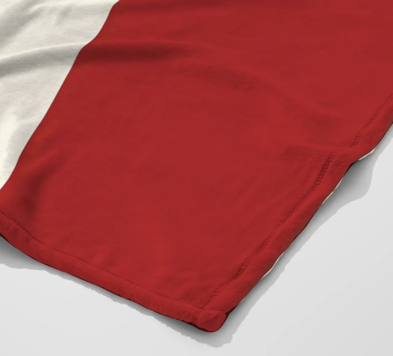 Red bold vintage lines fleece blanket by TijanaArtStudio88