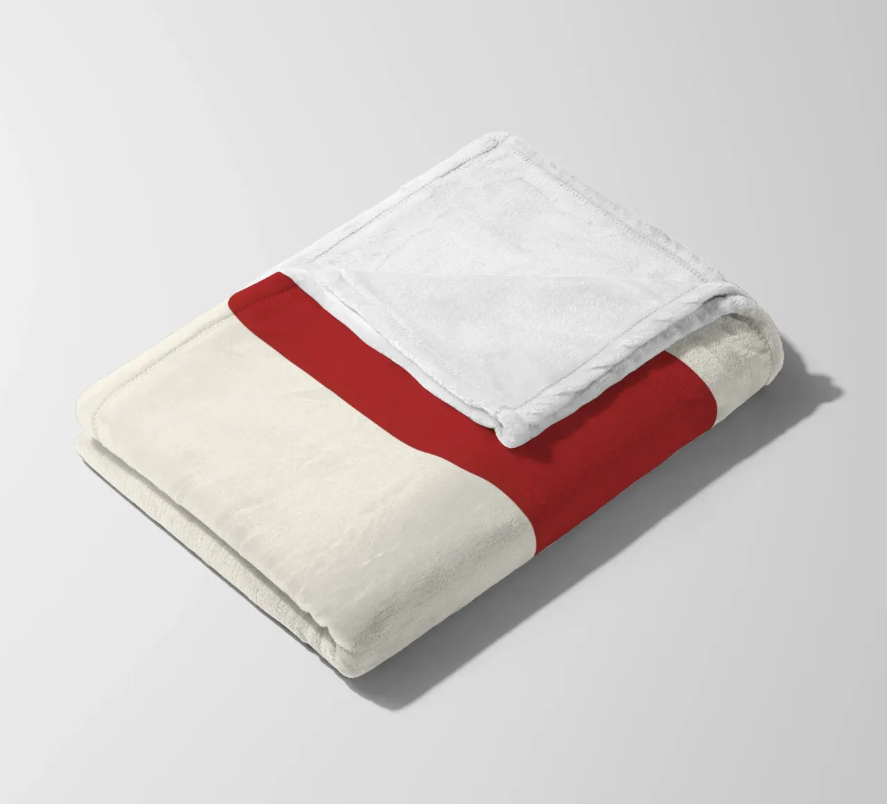 Red bold vintage lines fleece blanket by TijanaArtStudio88