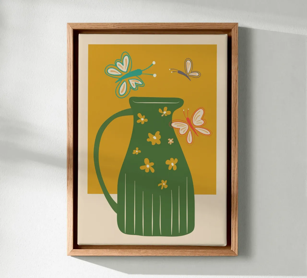 Modern Botanicals No. 8 canvas met Baklijst van Nadjaa