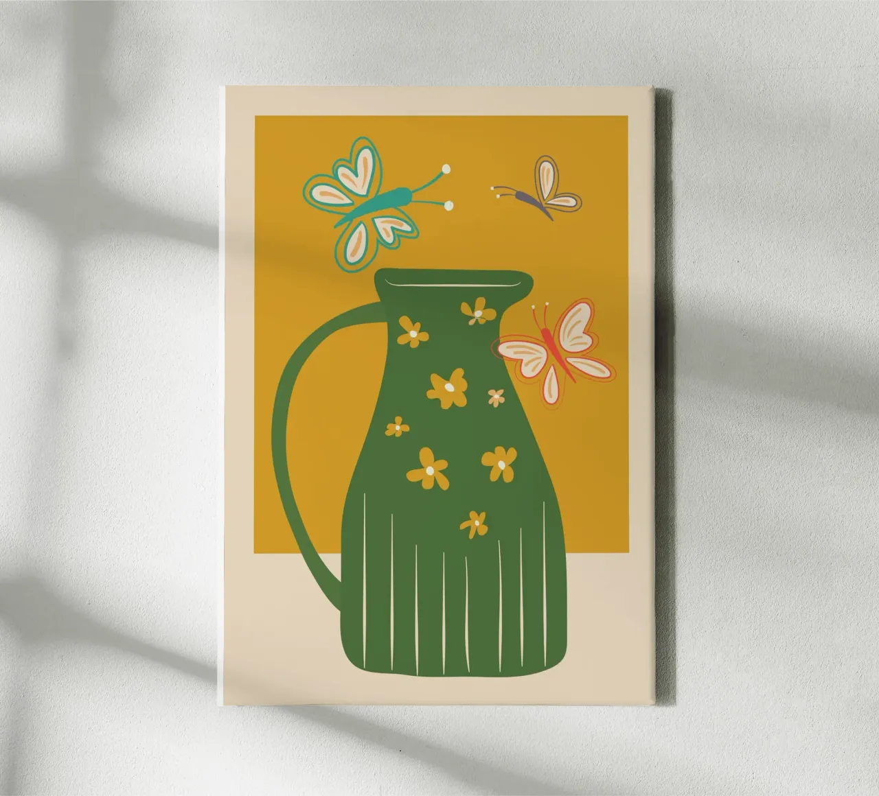 Modern Botanicals No. 8 canvas met Baklijst van Nadjaa