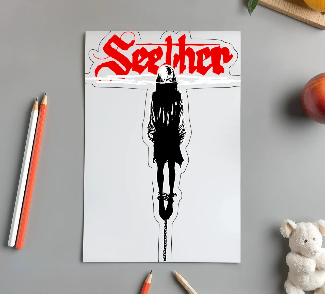 Felpa Seether Essential foglio adesivo da paperspace