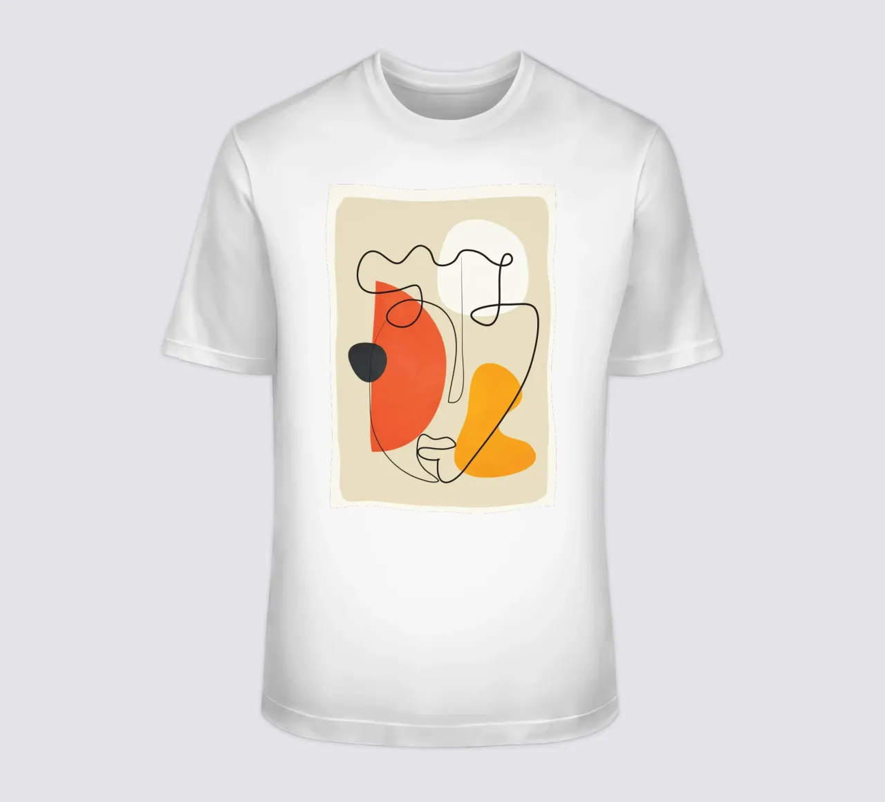 Abstract Face Line Design 01 t-shirt da cityart