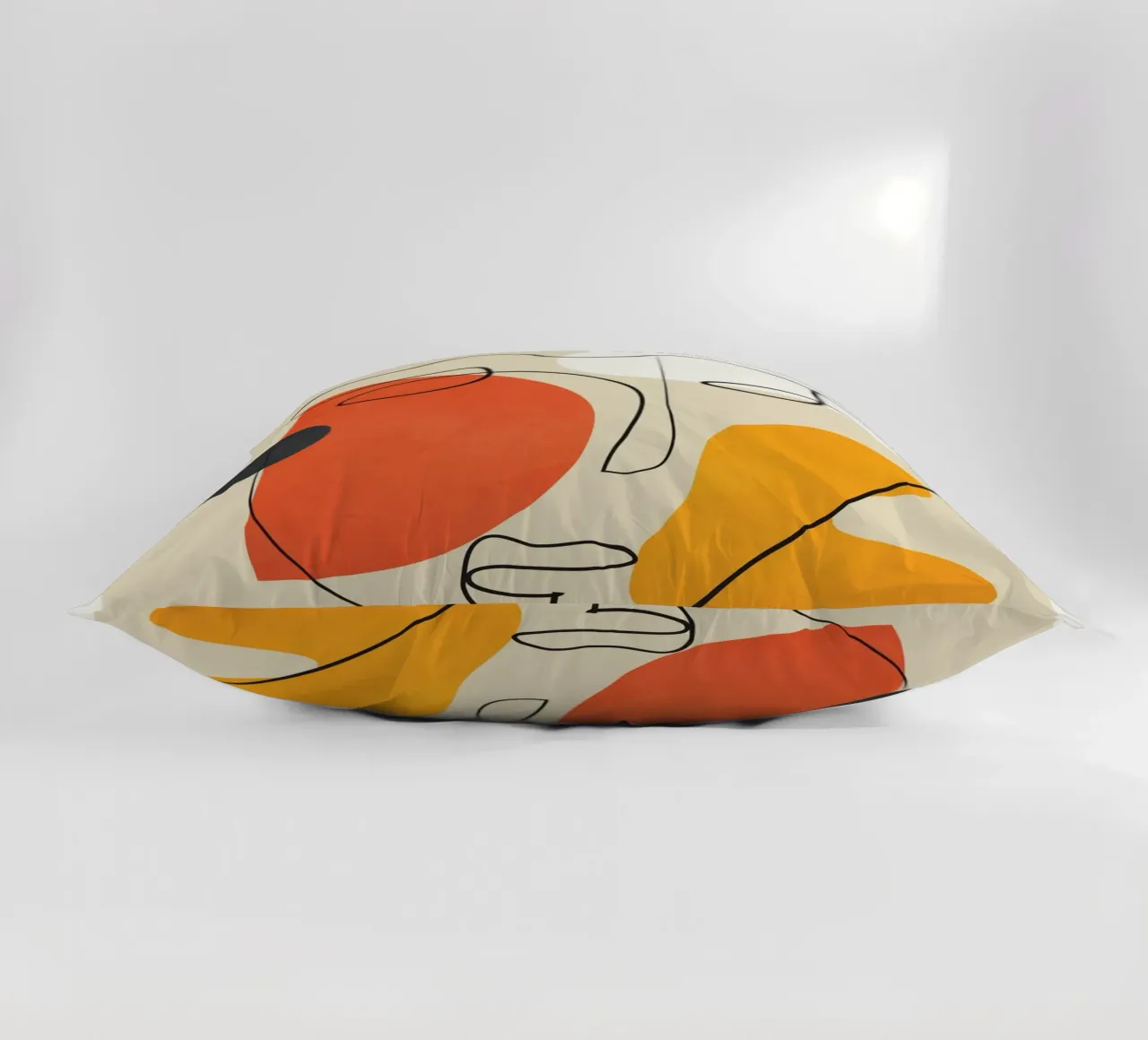 Abstract Face Line Design 01 cuscino da cityart