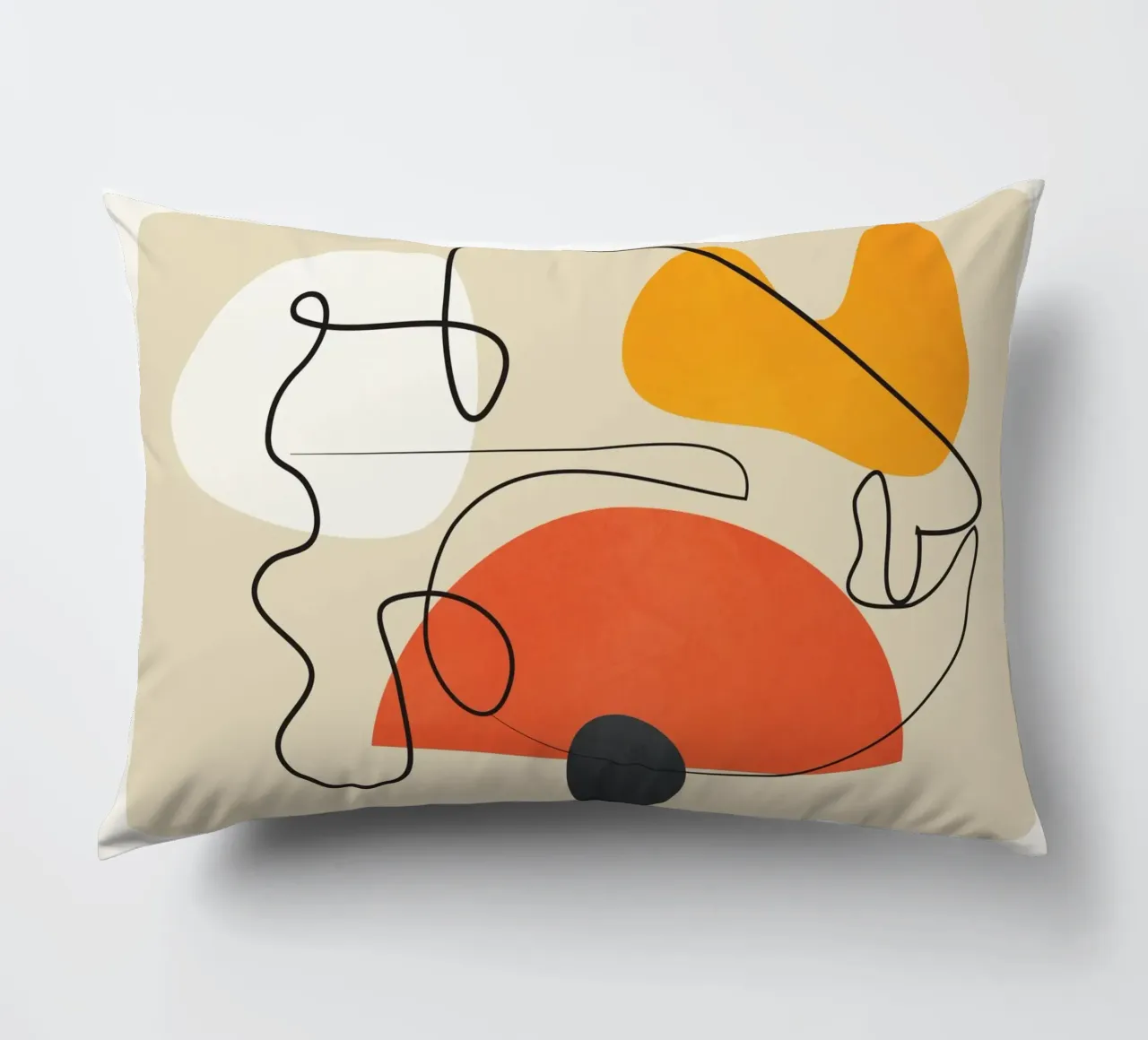Abstract Face Line Design 01 cuscino da cityart