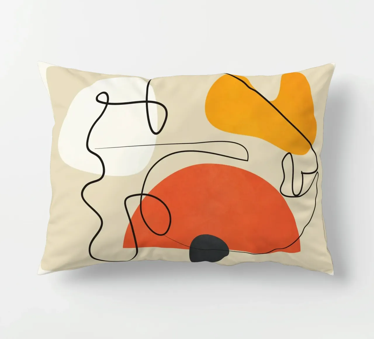 Abstract Face Line Design 01 cuscino da cityart