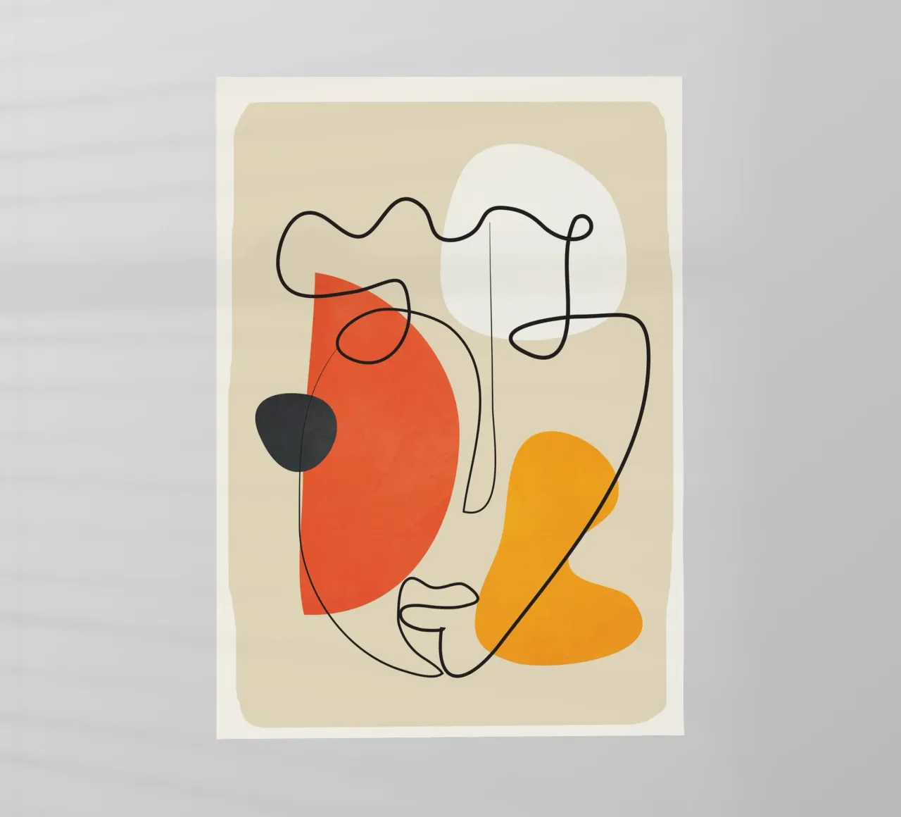 Abstract Face Line Design 01 pellicola backlit da cityart