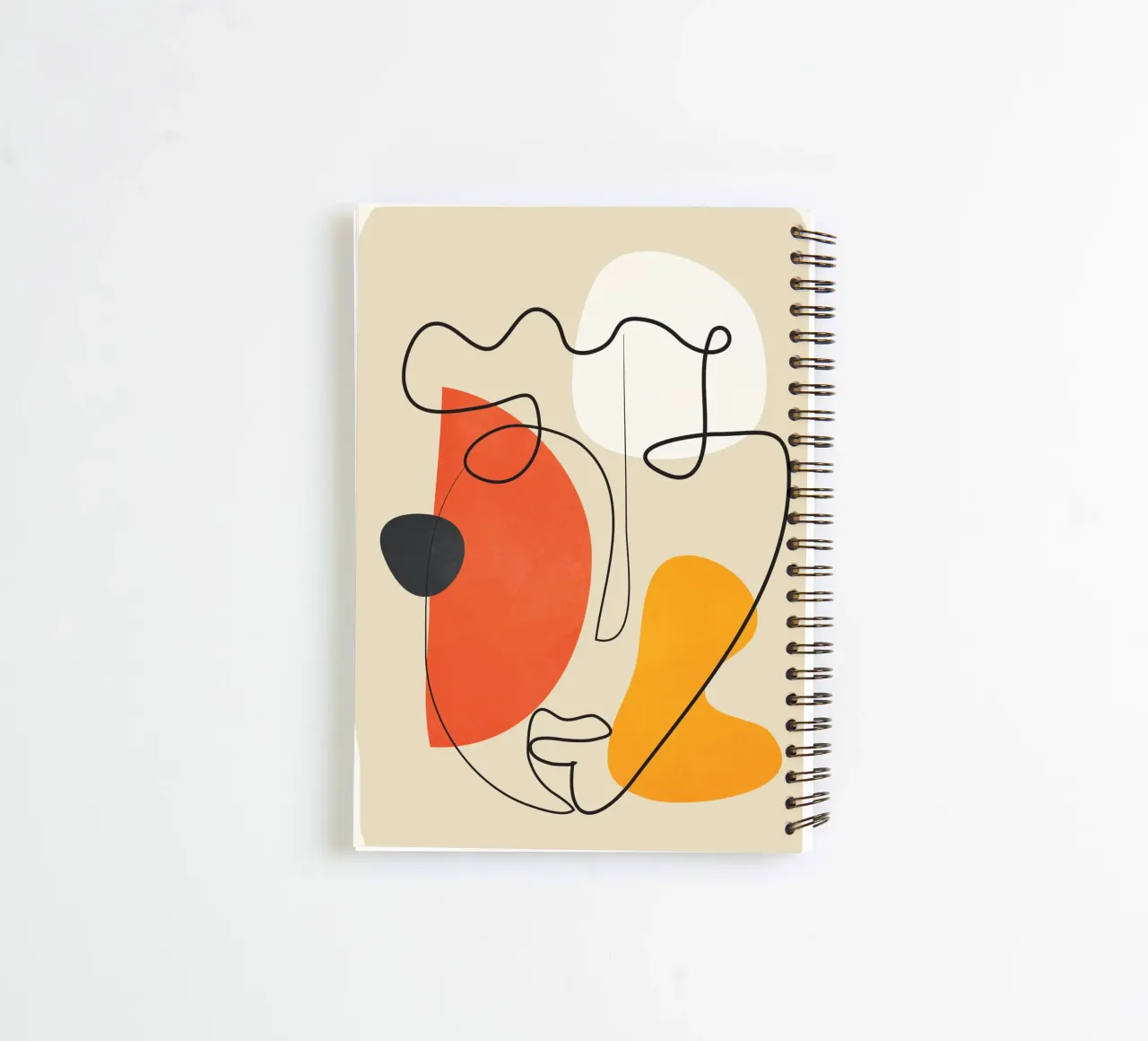 Abstract Face Line Design 01 diario ad anelli da cityart