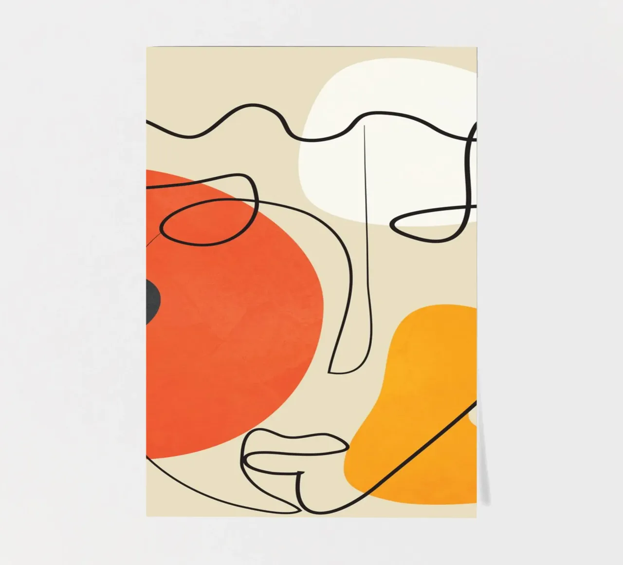 Abstract Face Line Design 01 foglio adesivo da cityart