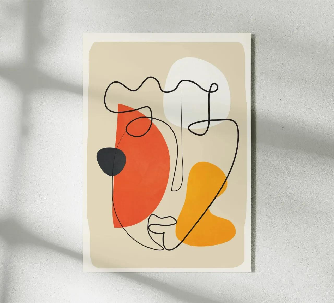 Abstract Face Line Design 01 plexiglass da cityart