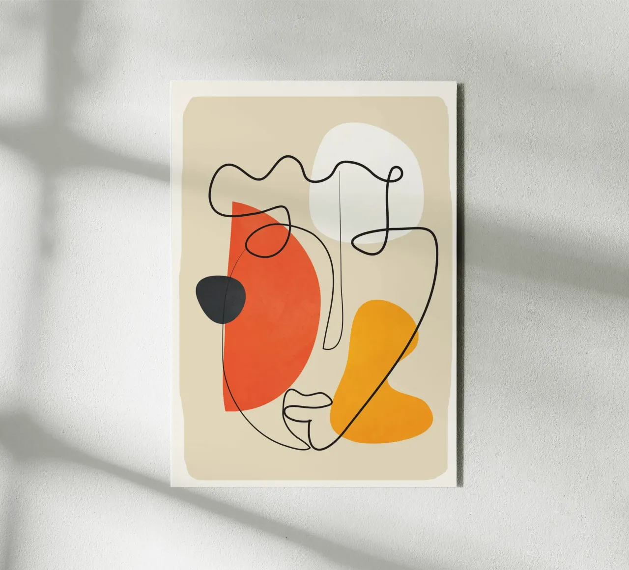 Abstract Face Line Design 01 alluminio dibond da cityart