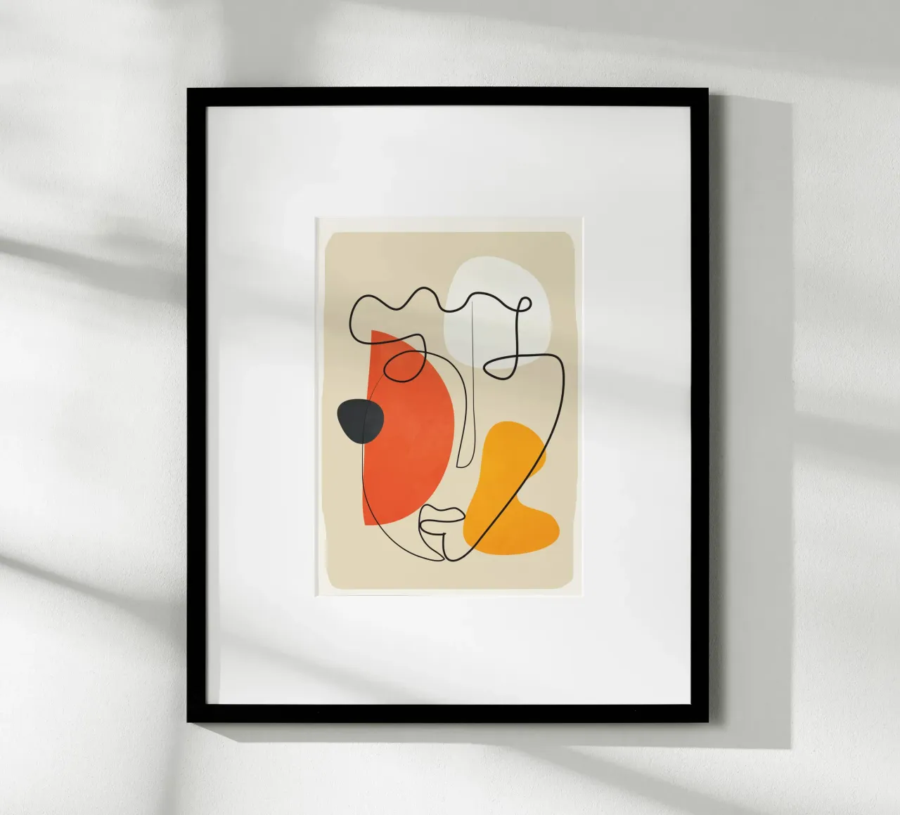 Abstract Face Line Design 01 poster da cityart