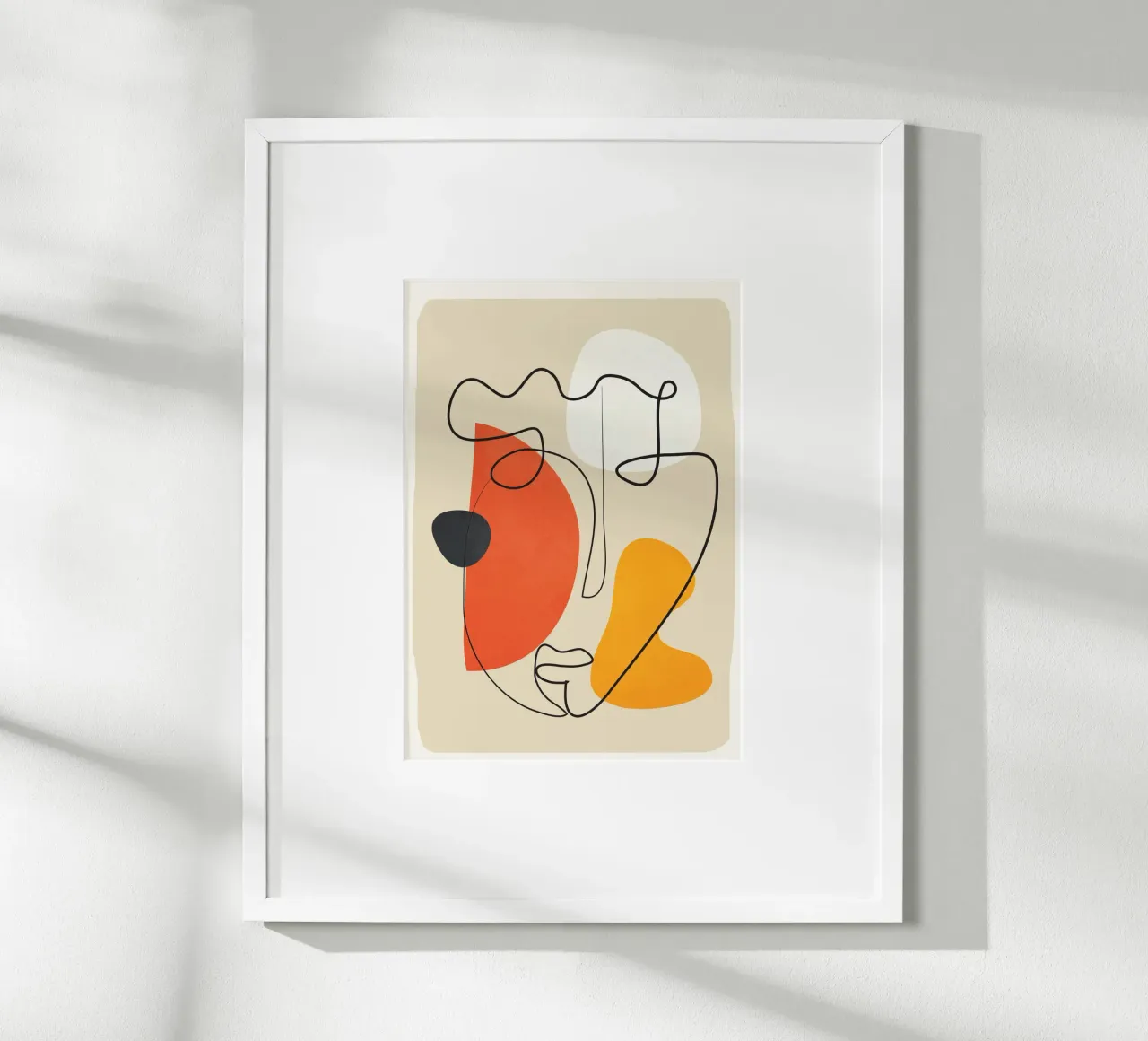 Abstract Face Line Design 01 poster da cityart