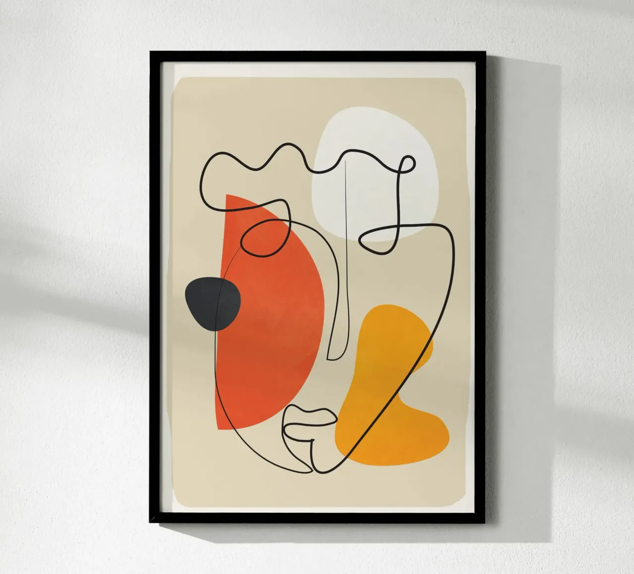 Abstract Face Line Design 01 poster da cityart