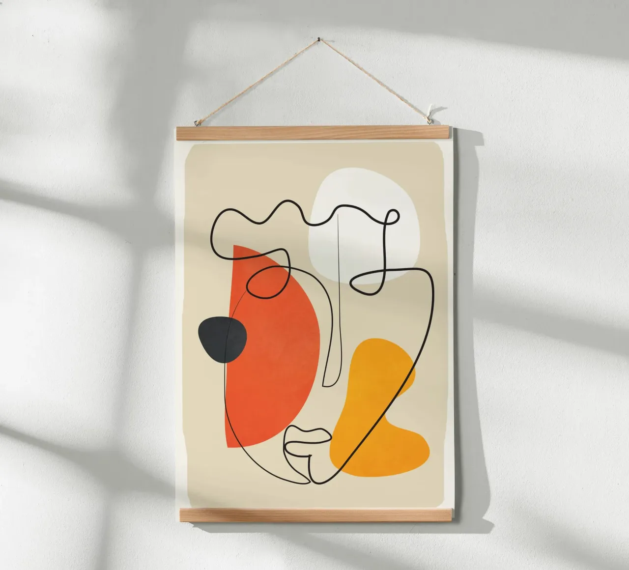 Abstract Face Line Design 01 poster da cityart