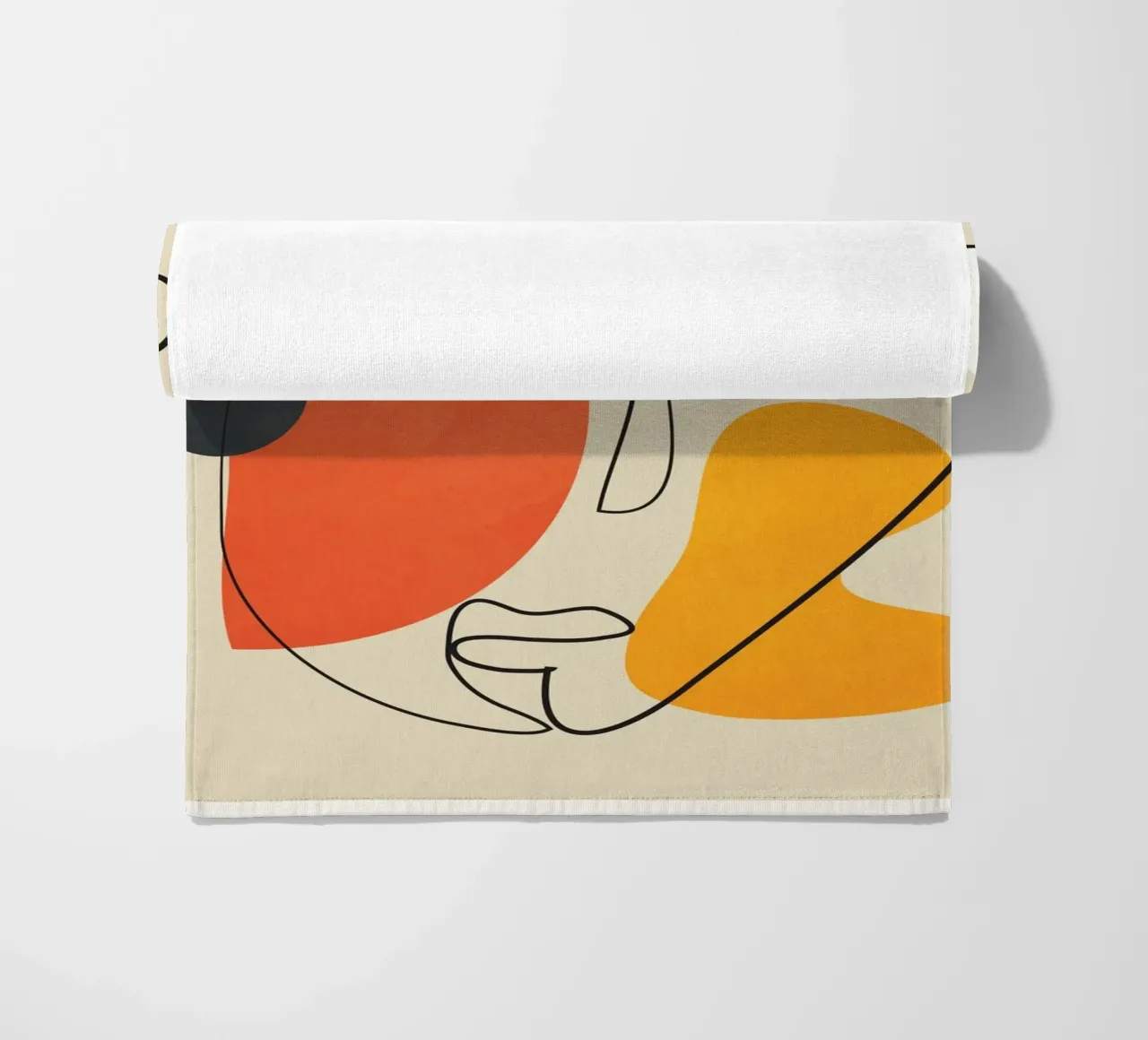 Abstract Face Line Design 01 telo mare da cityart