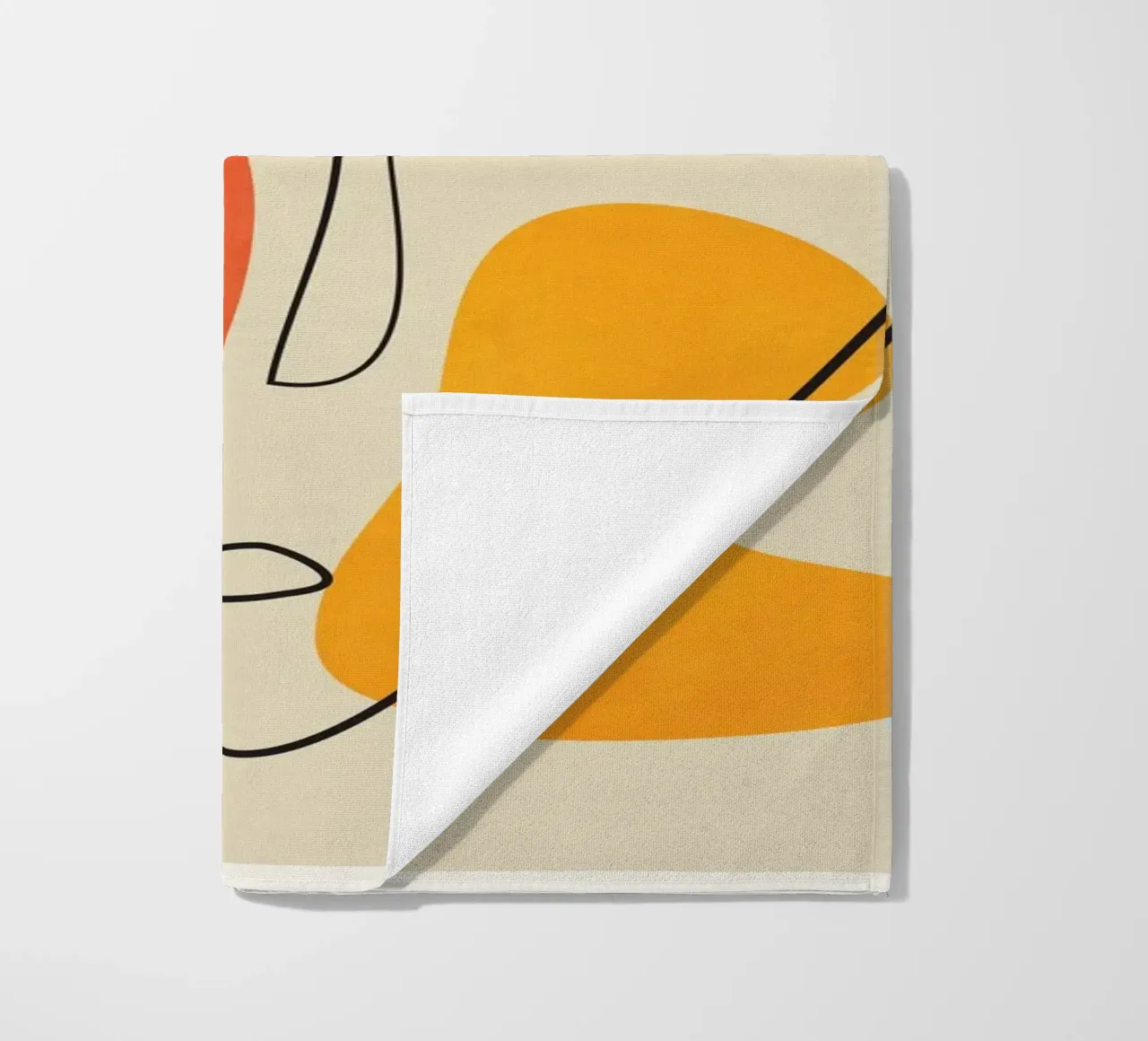 Abstract Face Line Design 01 telo mare da cityart