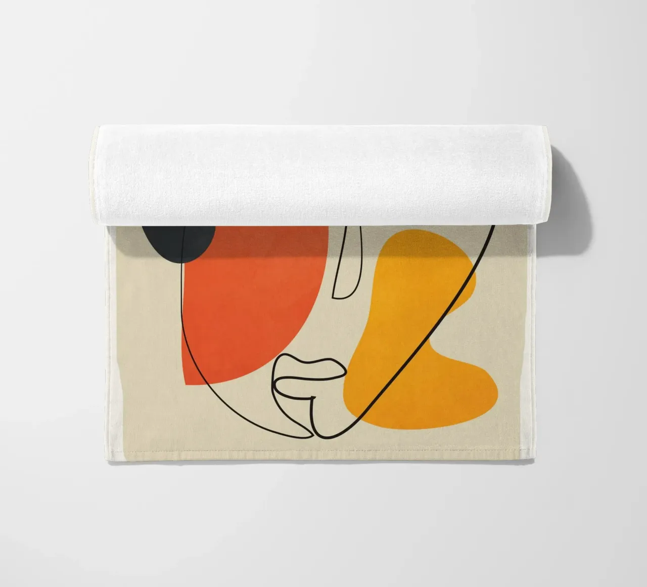 Abstract Face Line Design 01 telo mare da cityart