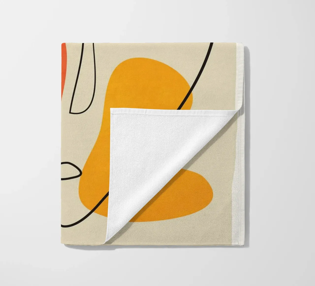 Abstract Face Line Design 01 telo mare da cityart