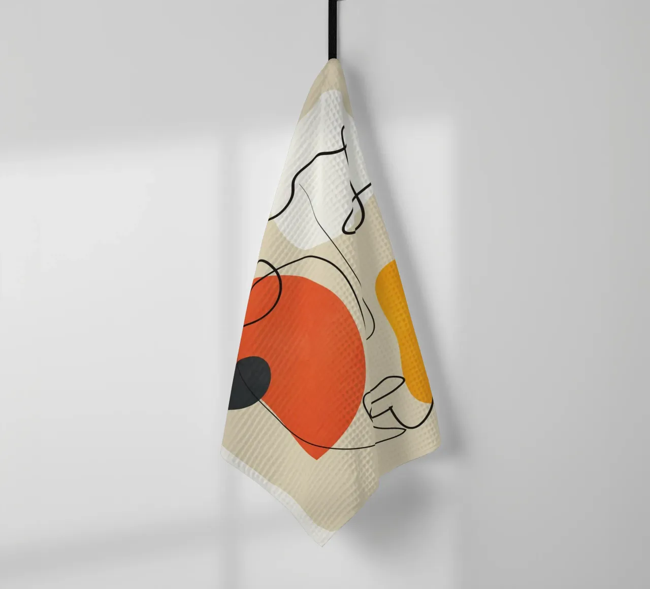 Abstract Face Line Design 01 canovaccio da cucina da cityart