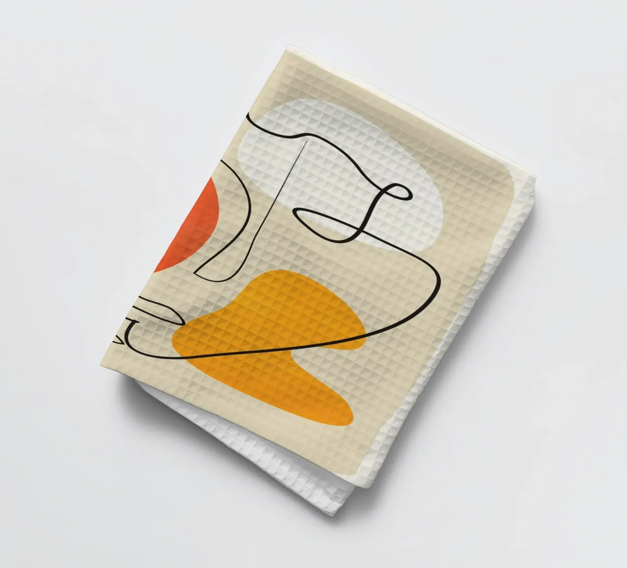 Abstract Face Line Design 01 canovaccio da cucina da cityart