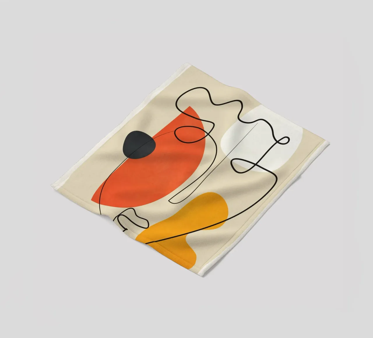 Abstract Face Line Design 01 coperta in pile da cityart