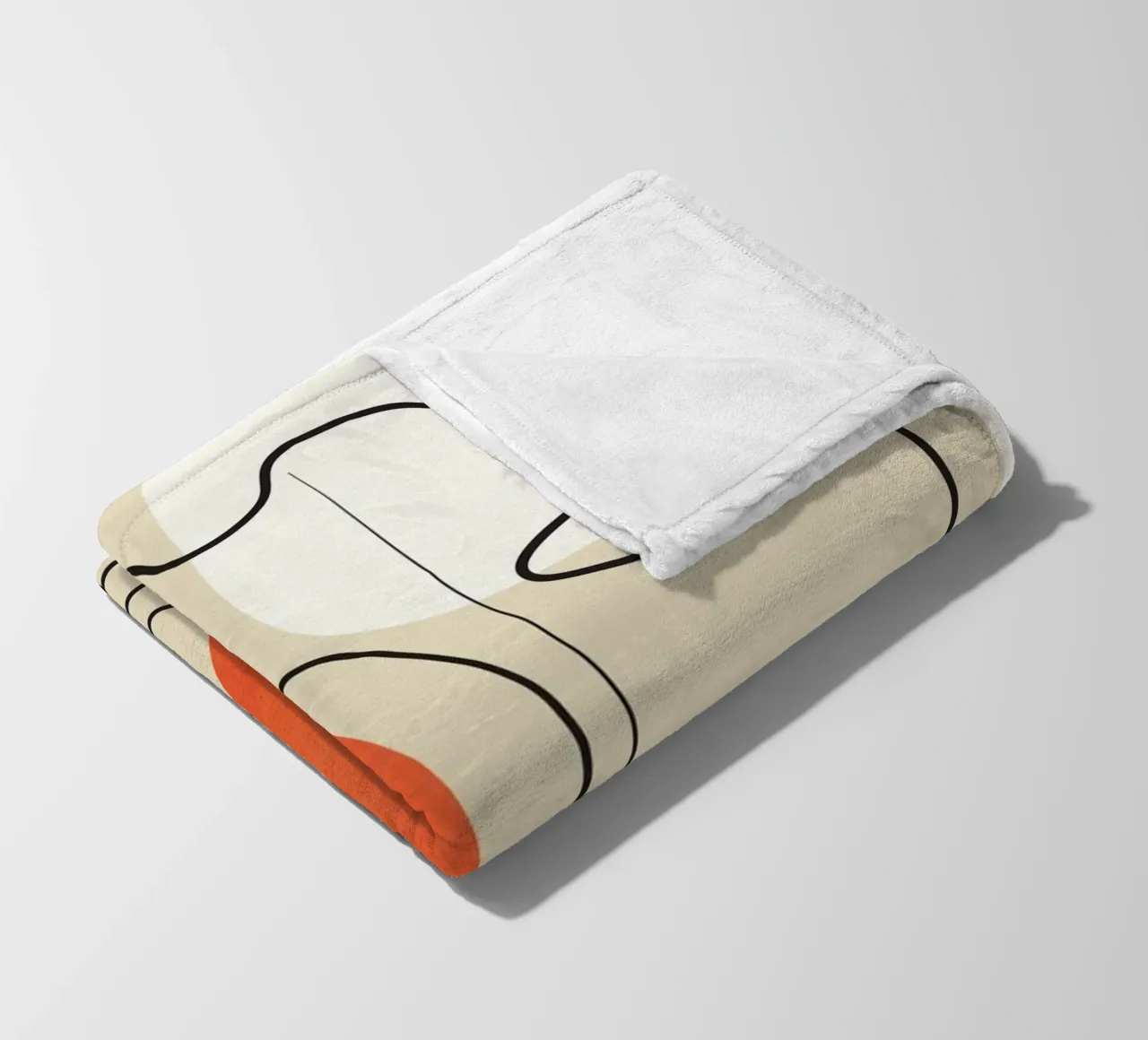 Abstract Face Line Design 01 coperta in pile da cityart