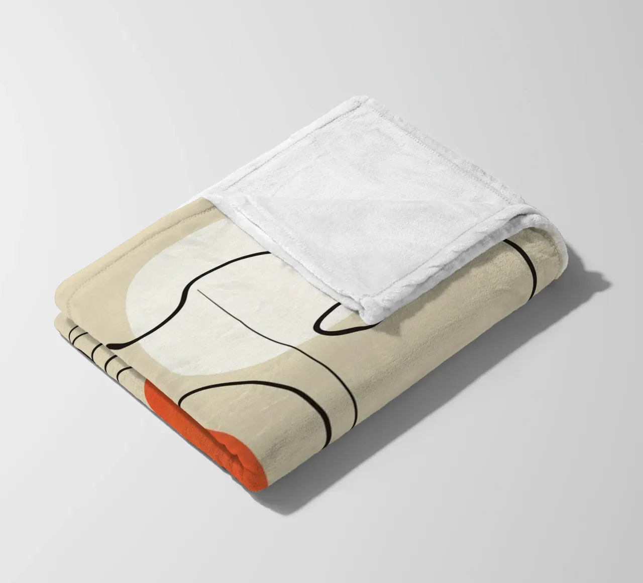 Abstract Face Line Design 01 coperta in pile da cityart