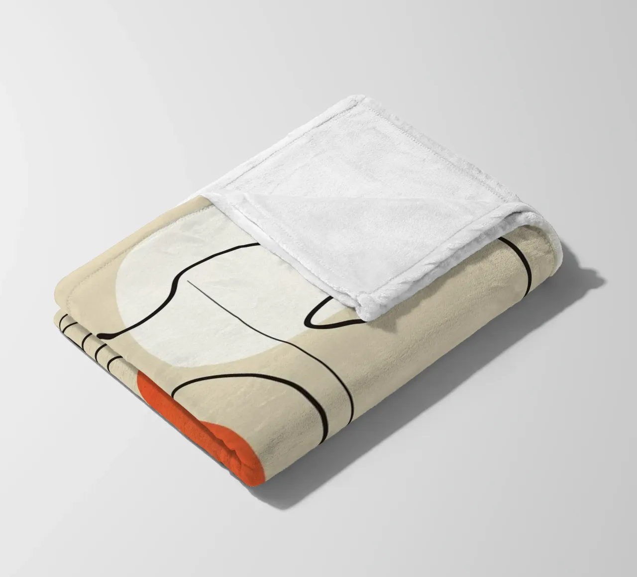 Abstract Face Line Design 01 coperta in pile da cityart