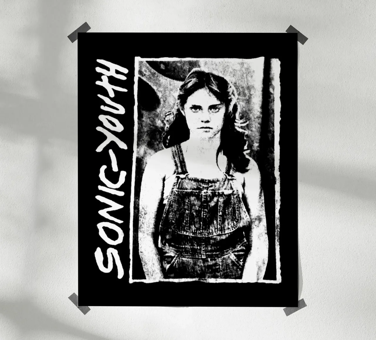Vintage Grunge Style Sonic Youth poster with aluminum frame by https://www.juniqe.com/uk/shop/Henndraws