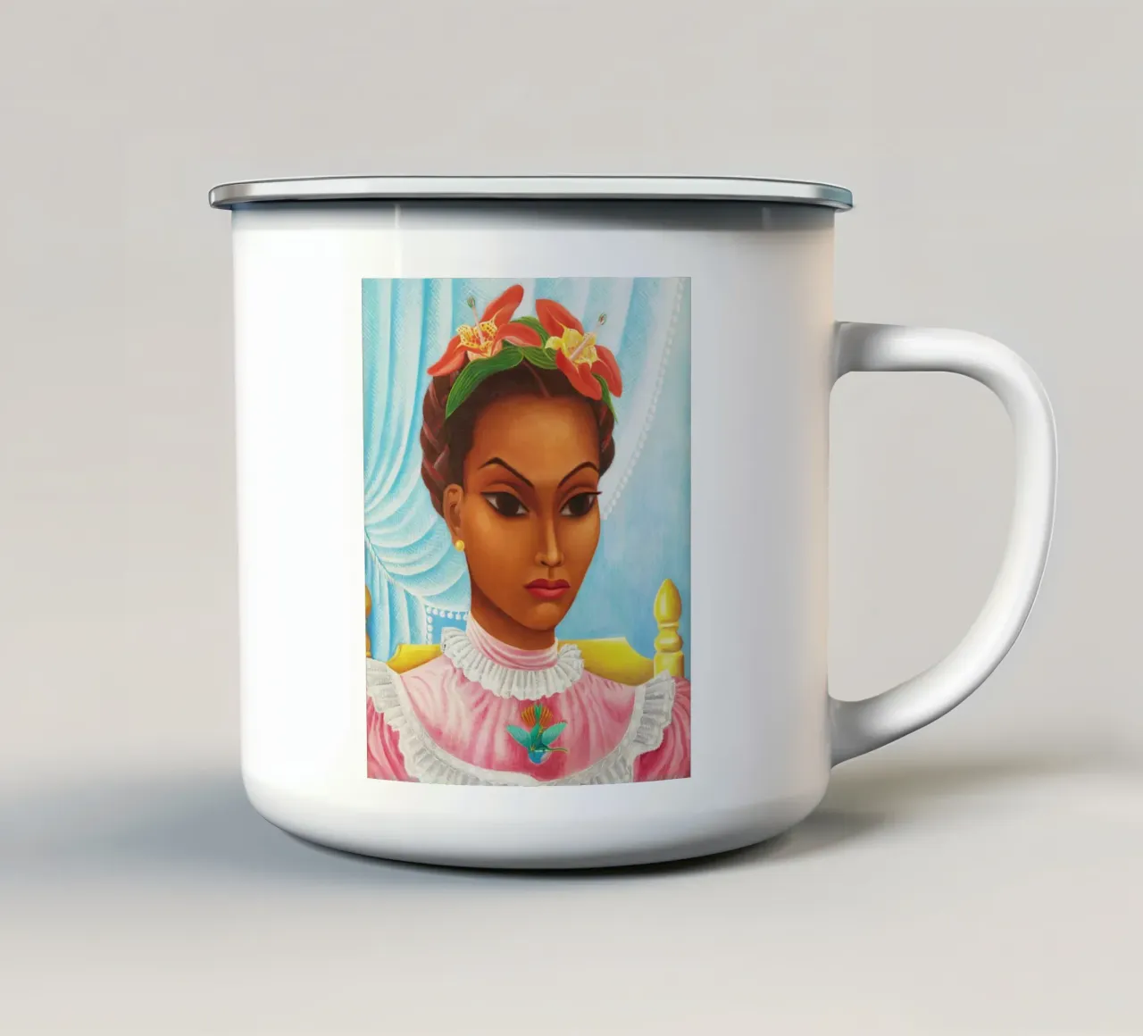 Tehuana di Rosa Rolanda tazza in smalto da Classic Art Prints