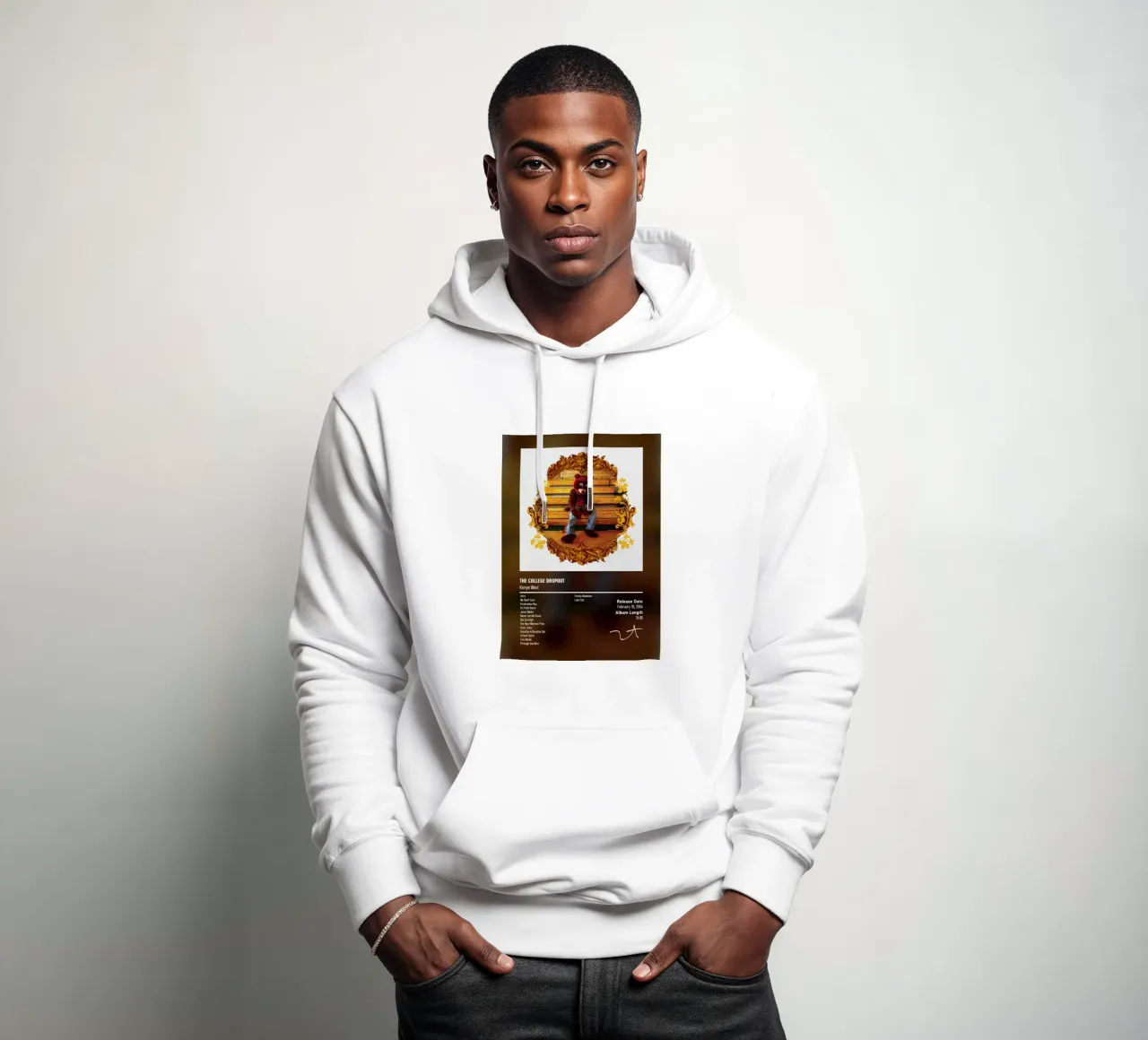 The College Dropout (2004) by Kanye West felpa con cappuccio da DGUnder