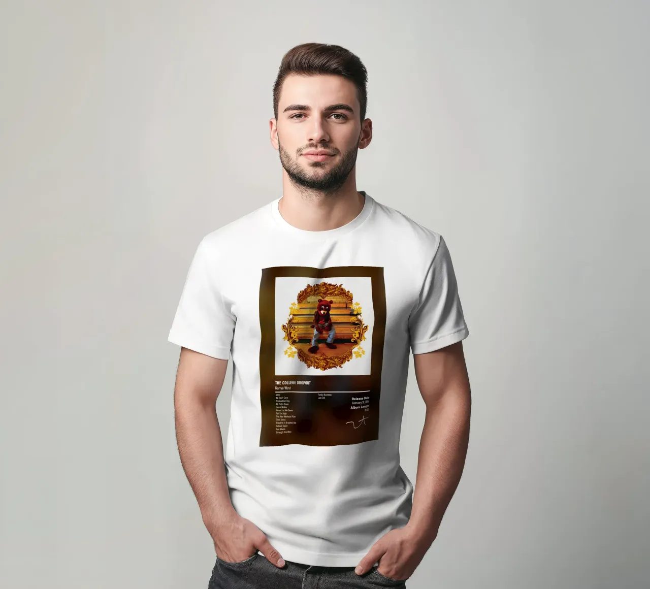 The College Dropout (2004) by Kanye West t-shirt da DGUnder