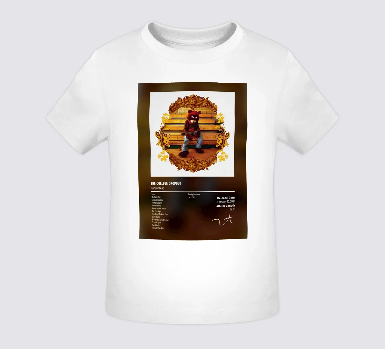 The College Dropout (2004) by Kanye West maglietta neonato da DGUnder