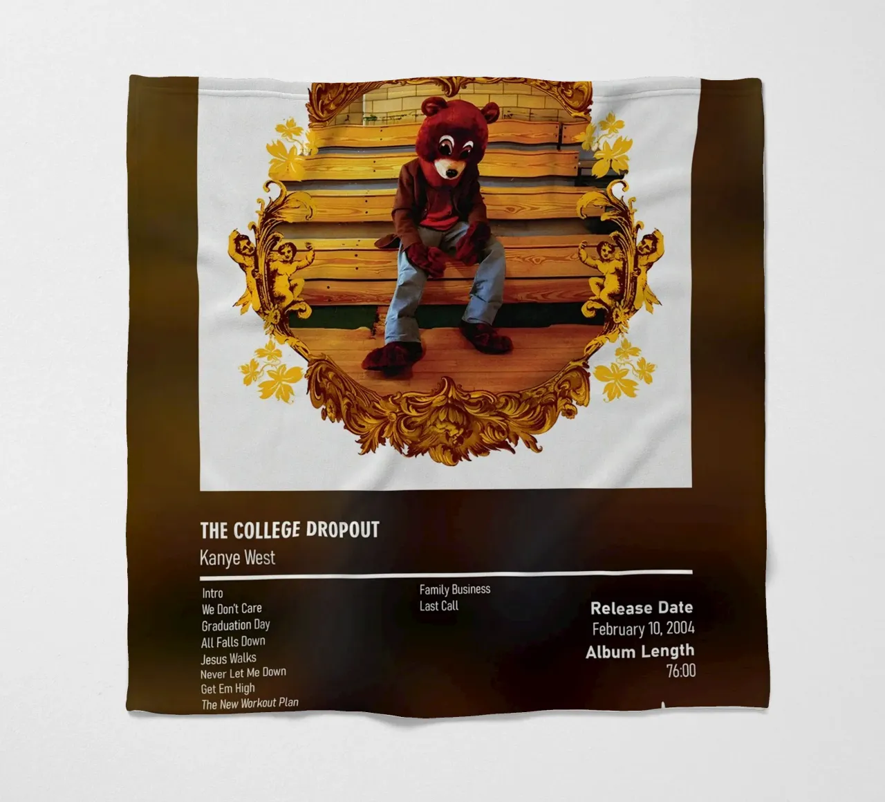 The College Dropout (2004) by Kanye West coperta in pile da DGUnder