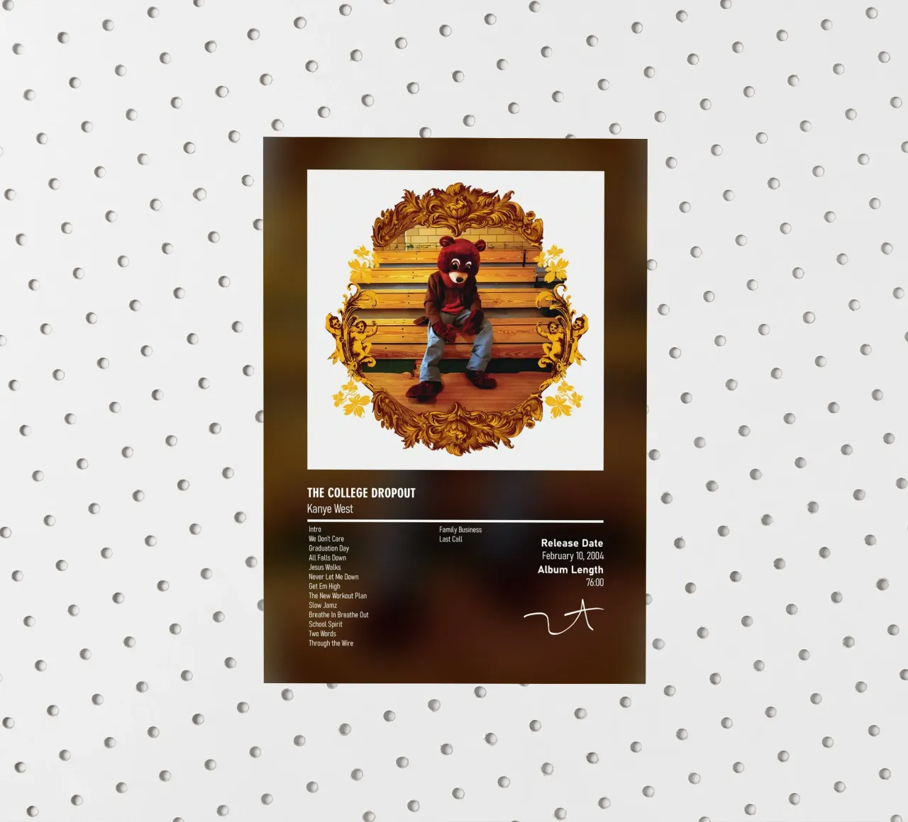 The College Dropout (2004) by Kanye West autocollant de DGUnder
