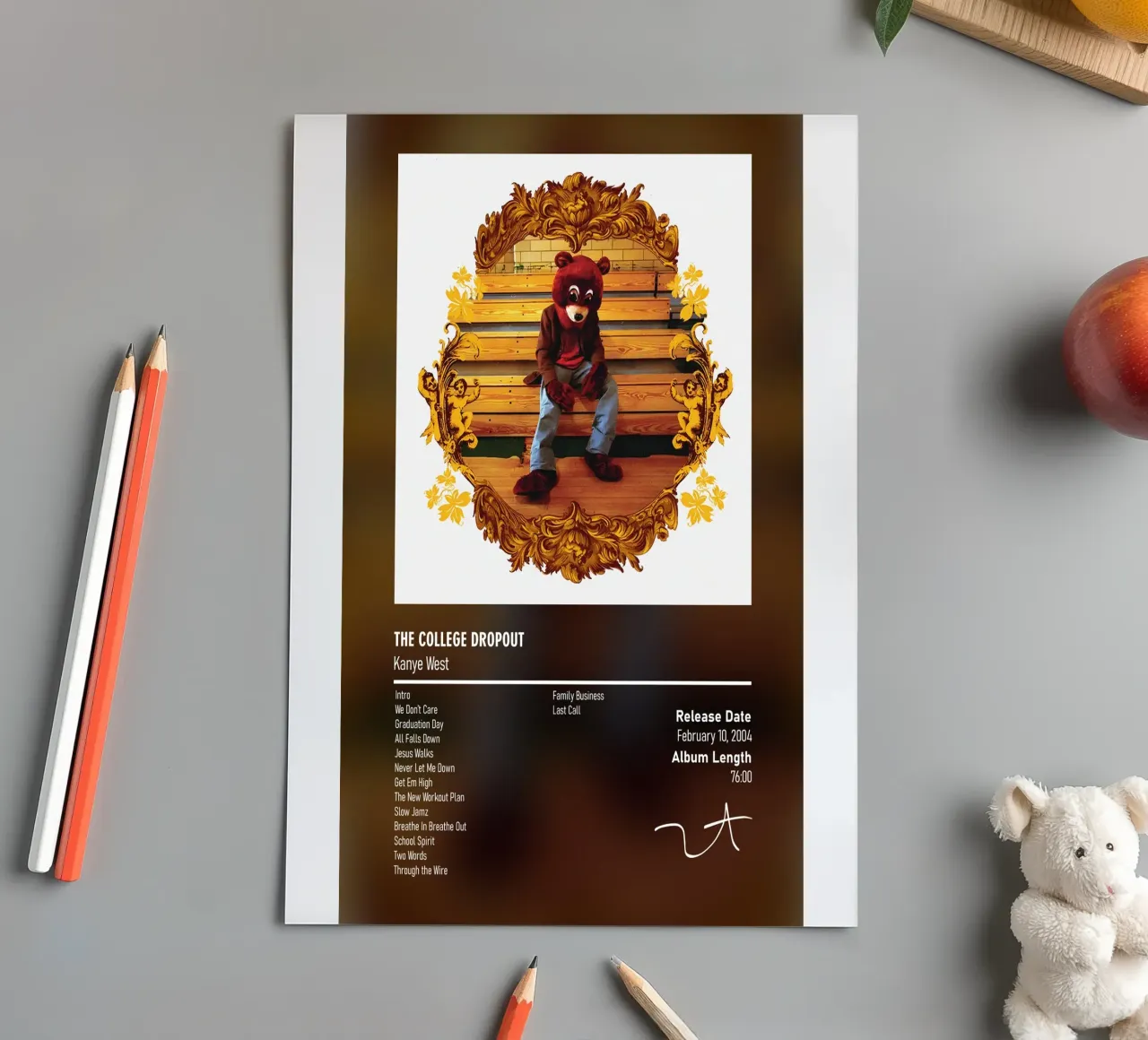 The College Dropout (2004) by Kanye West Stickerbogen von DGUnder