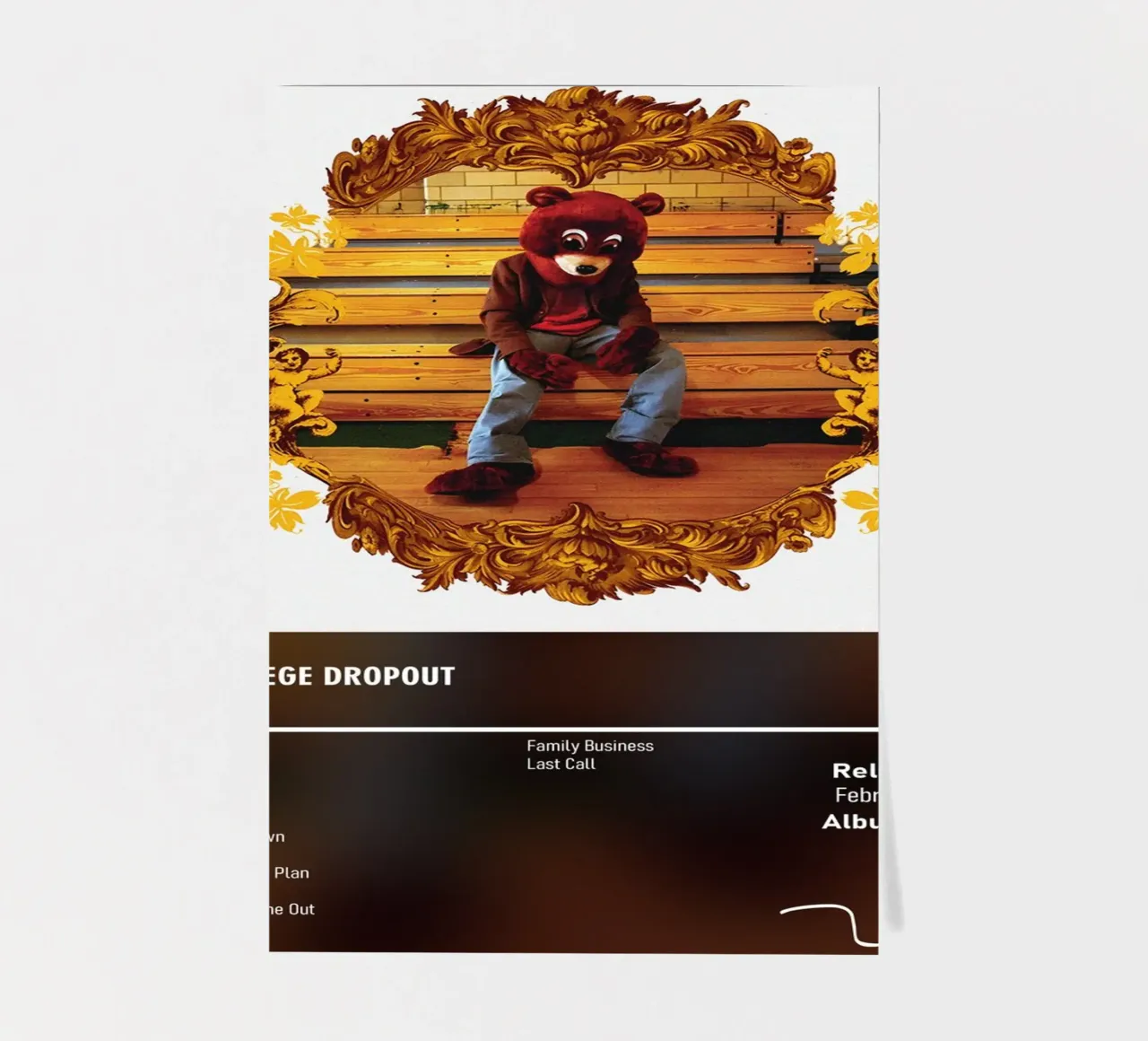 The College Dropout (2004) by Kanye West Stickerbogen von DGUnder