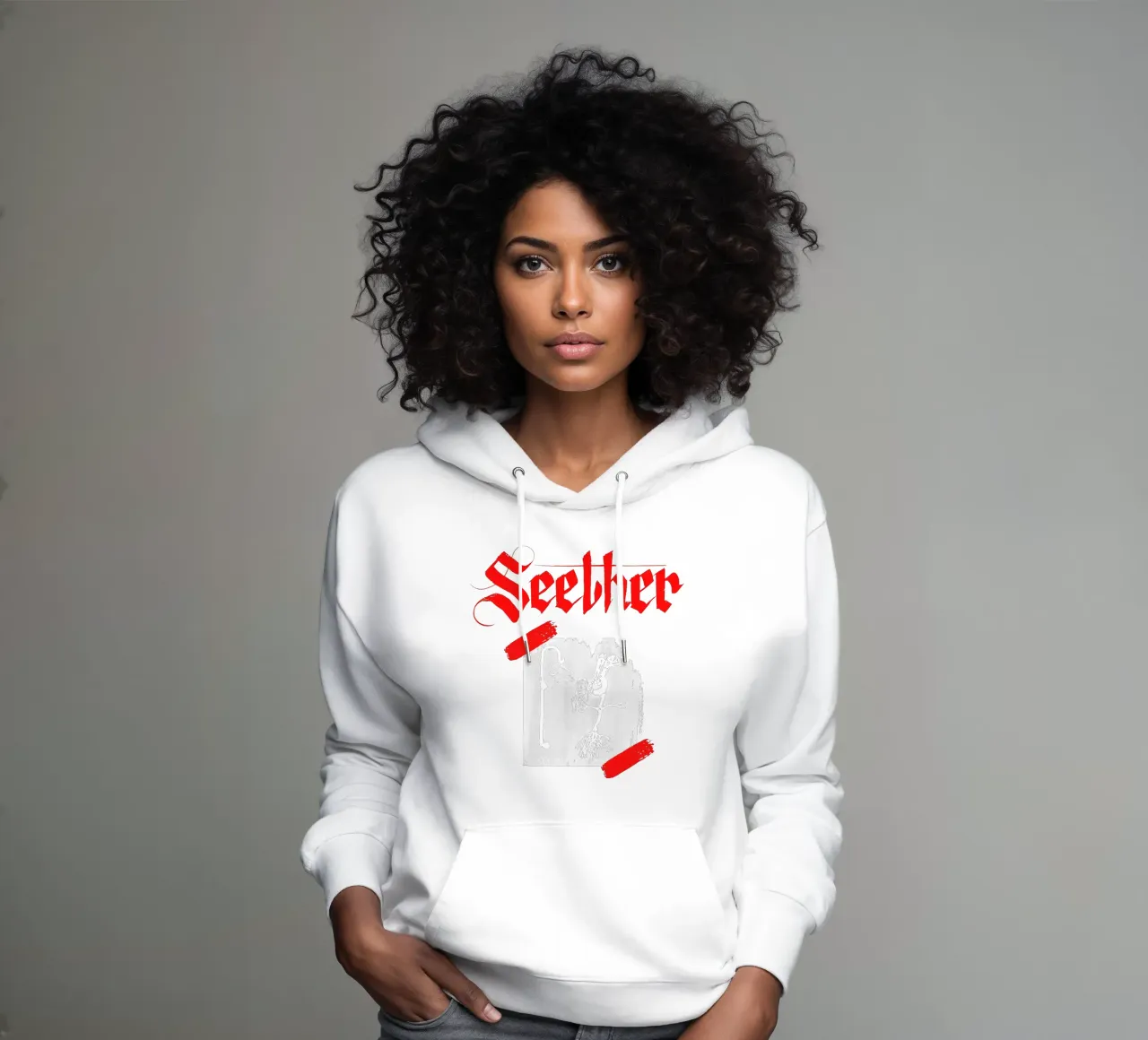 Maglietta Seether Classic felpa con cappuccio da studio.flosss