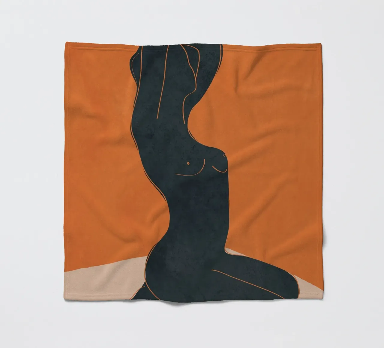 Abstract Nude III fleece blanket by cityart