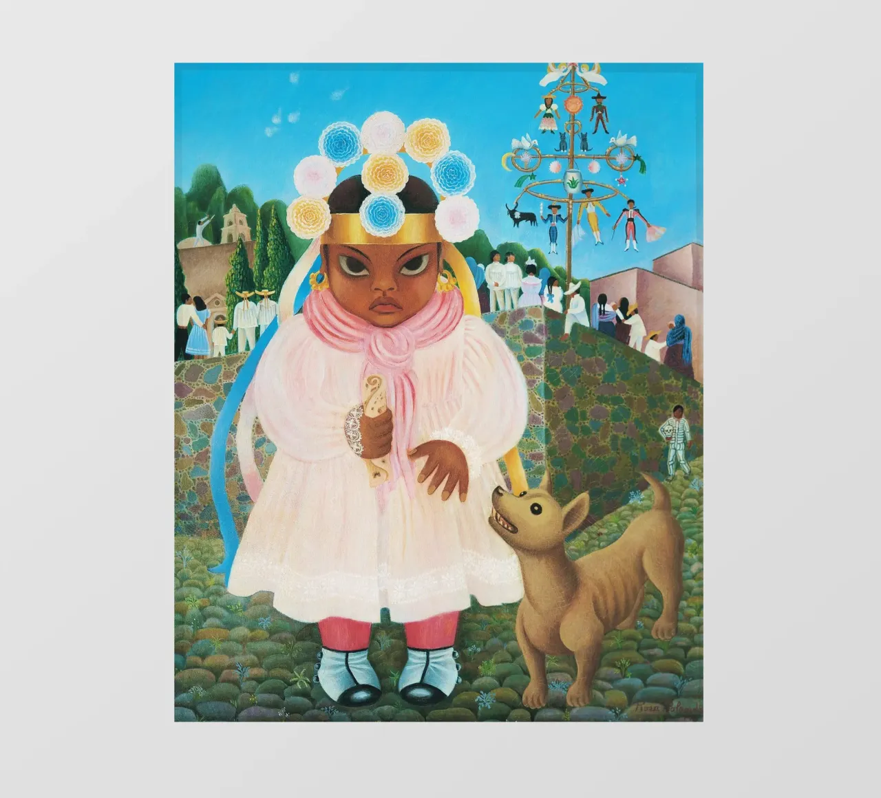 Ragazza con taco di Rosa Rolanda telo in pvc da Classic Art Prints