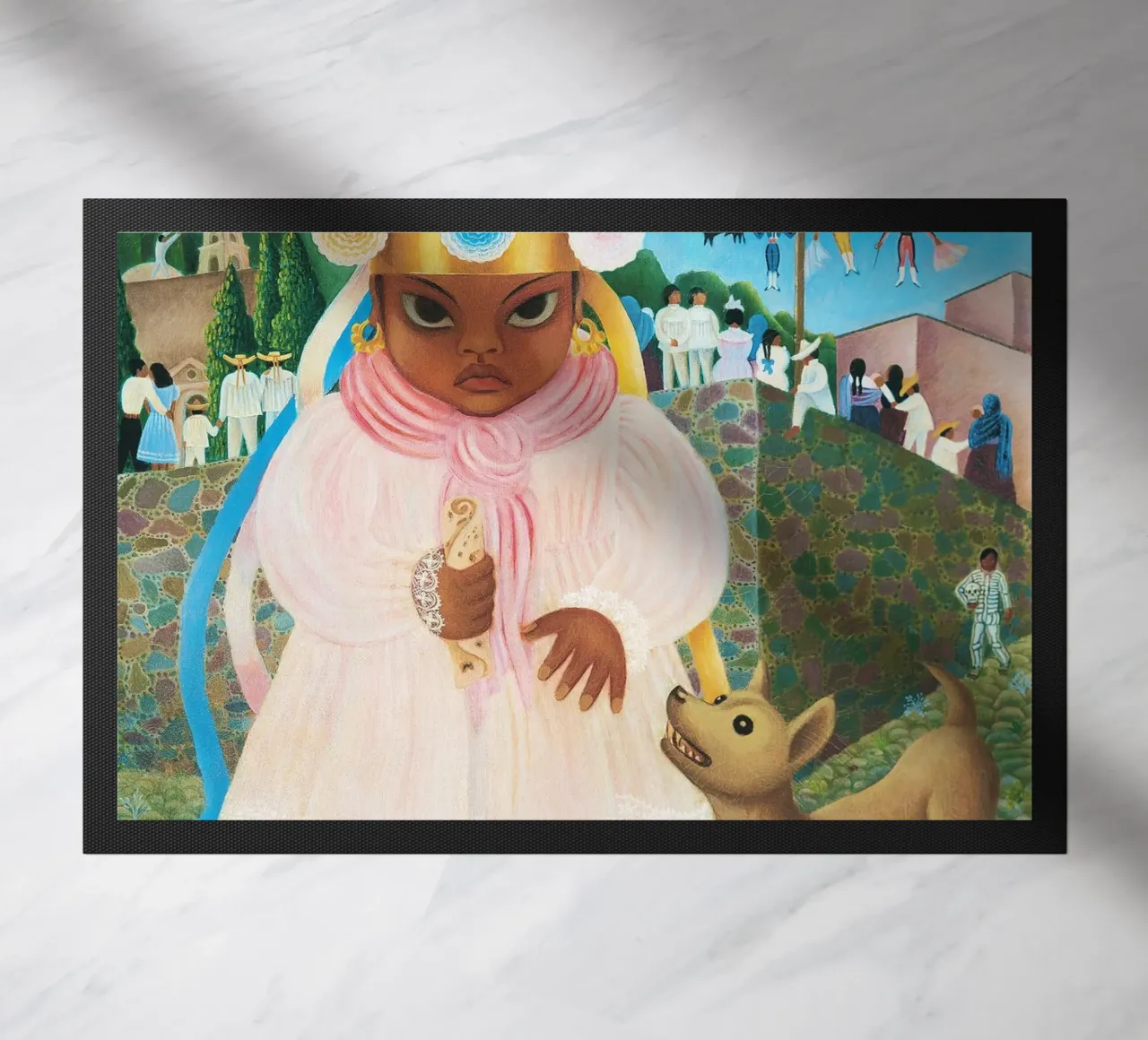 Ragazza con taco di Rosa Rolanda zerbino da Classic Art Prints