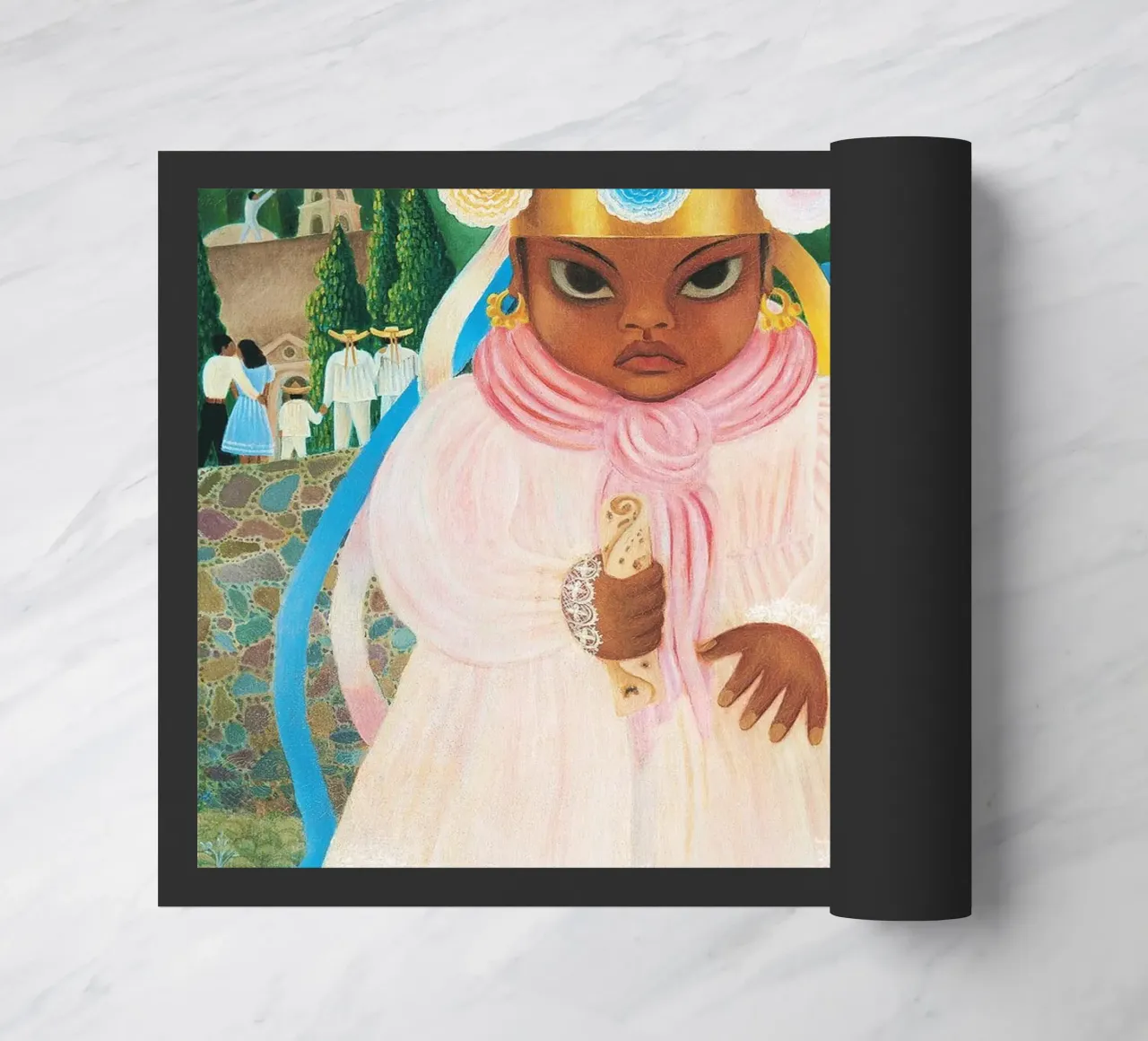 Ragazza con taco di Rosa Rolanda zerbino da Classic Art Prints