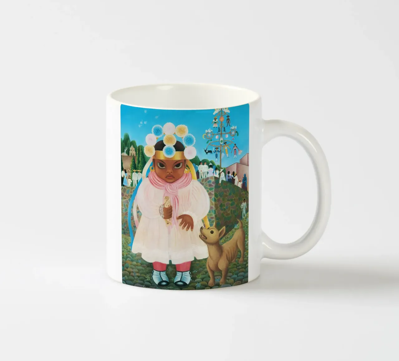 Ragazza con taco di Rosa Rolanda tazza in ceramica da Classic Art Prints