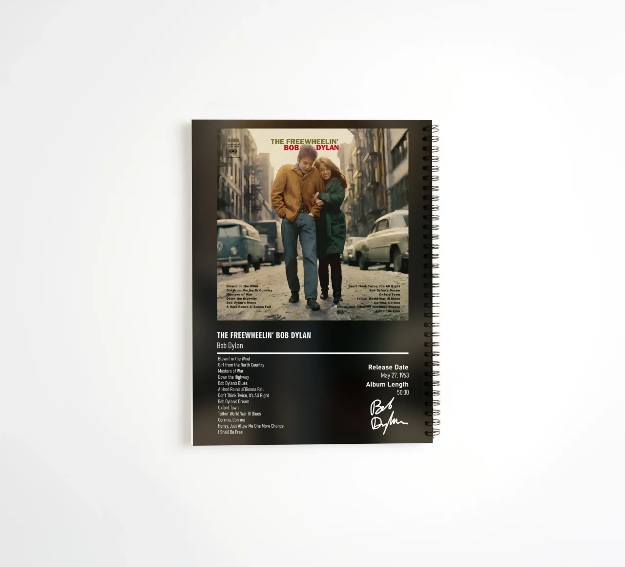 The Freewheelin’ Bob Dylan by Bob Dylan diario ad anelli da DGUnder