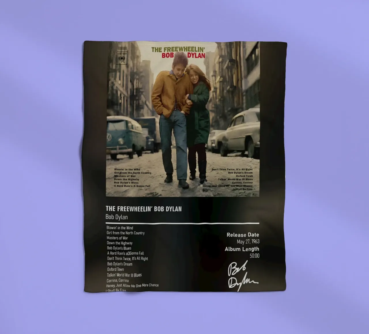 The Freewheelin’ Bob Dylan by Bob Dylan coperta in pile da DGUnder