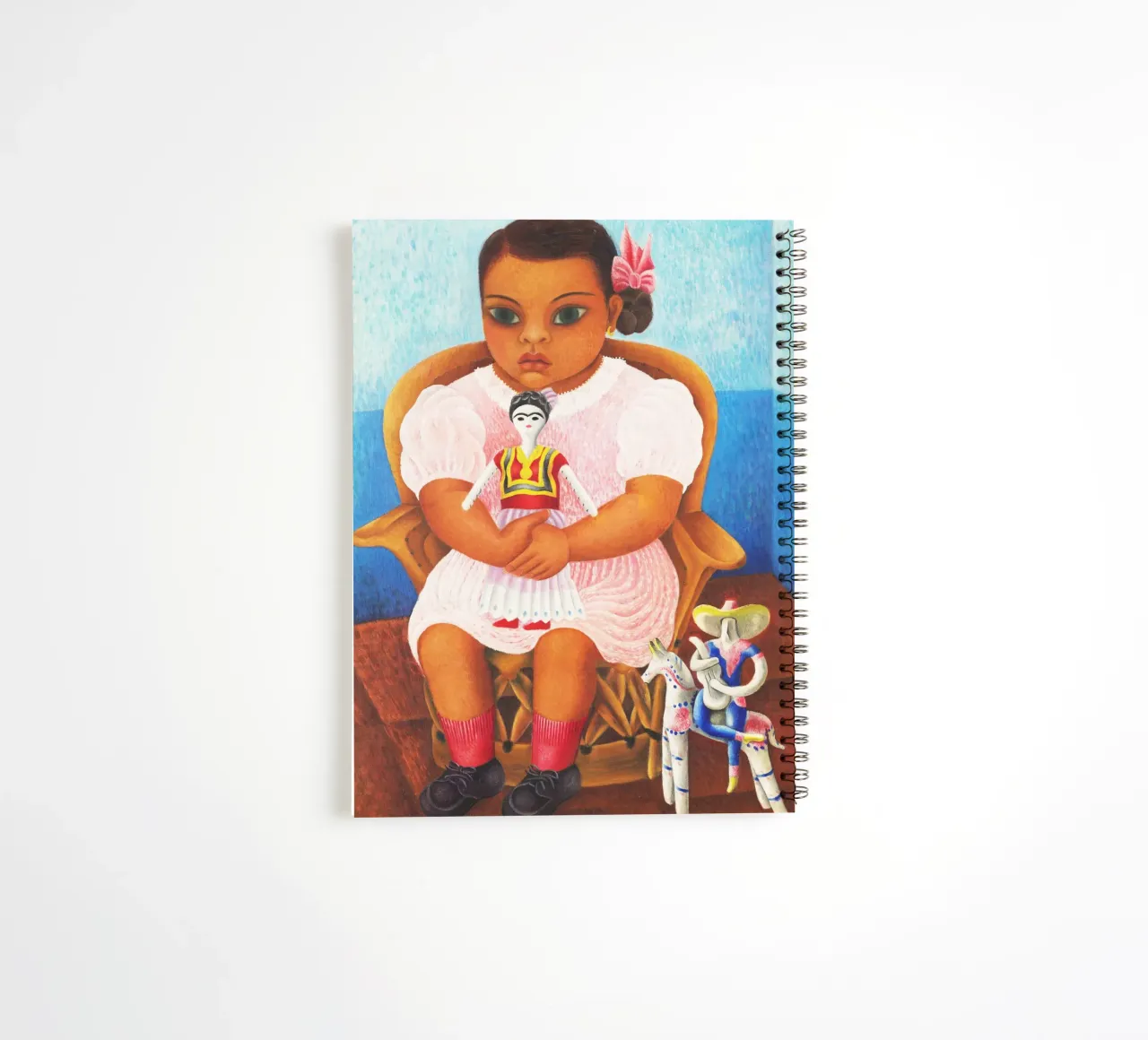 Mädchen mit Puppe von Rosa Rolanda Ringbuch von Classic Art Prints