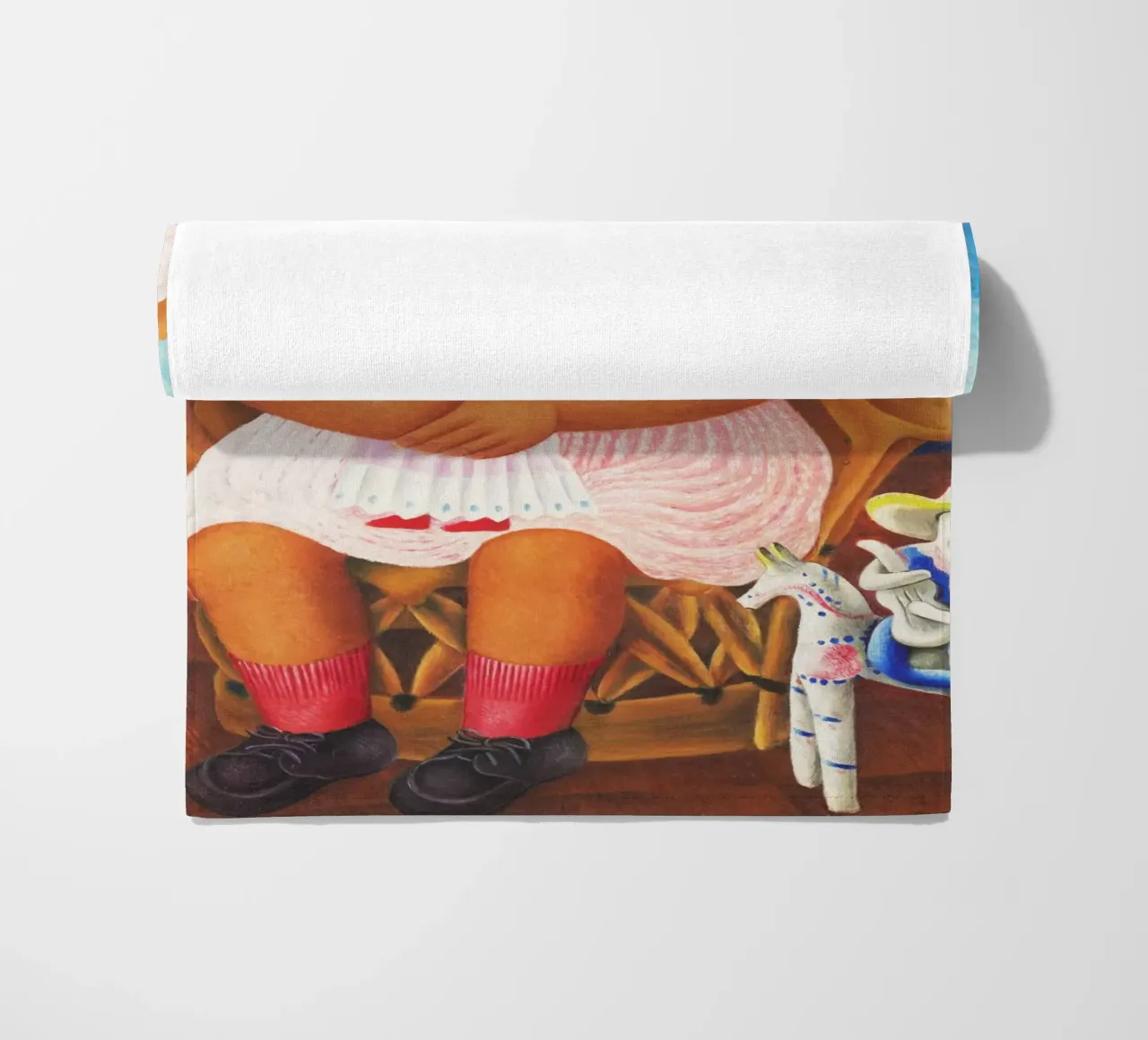 Ragazza con bambola di Rosa Rolanda telo mare da Classic Art Prints