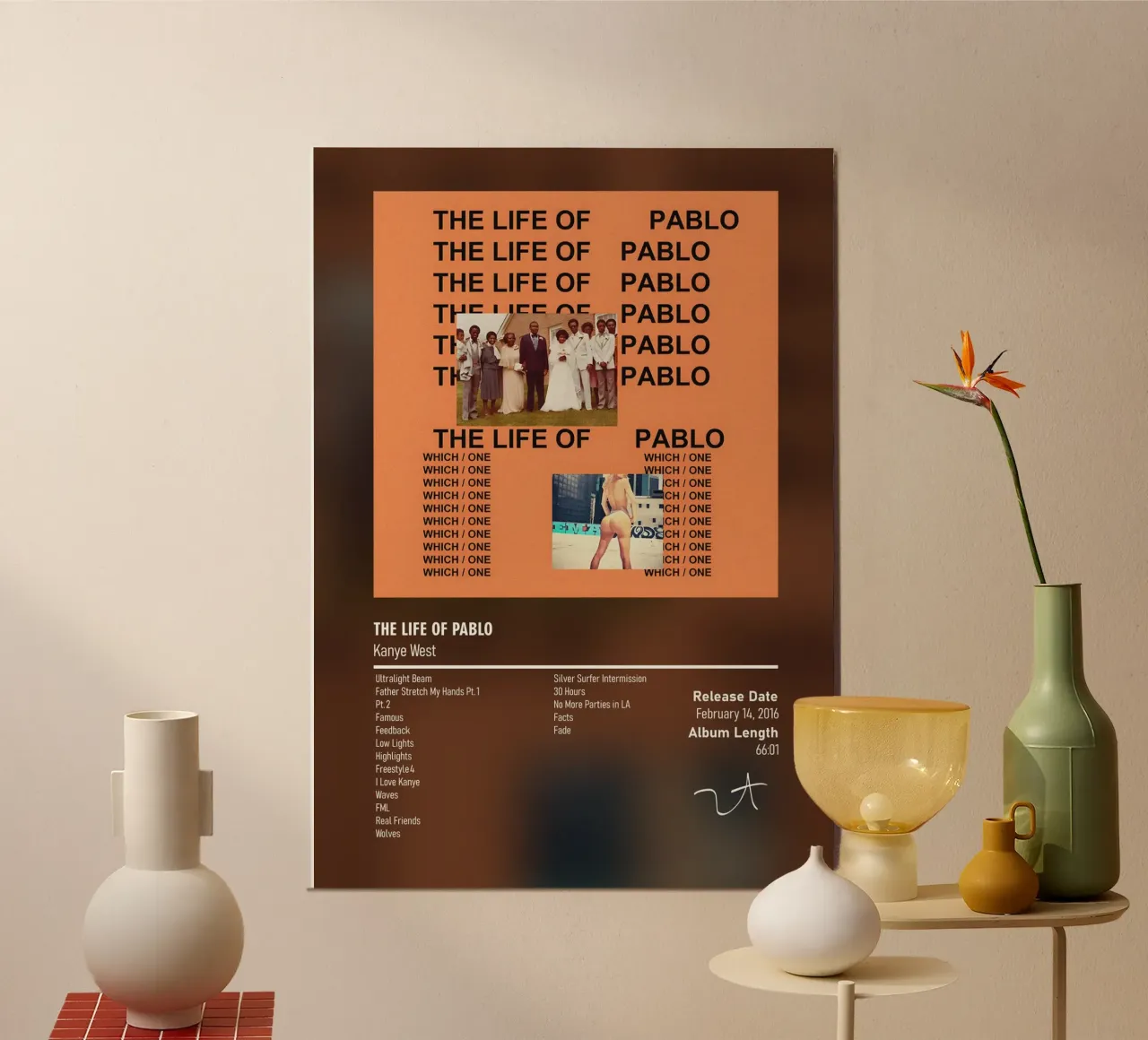 The Life of Pablo (2016) by Kanye West alluminio dibond da DGUnder